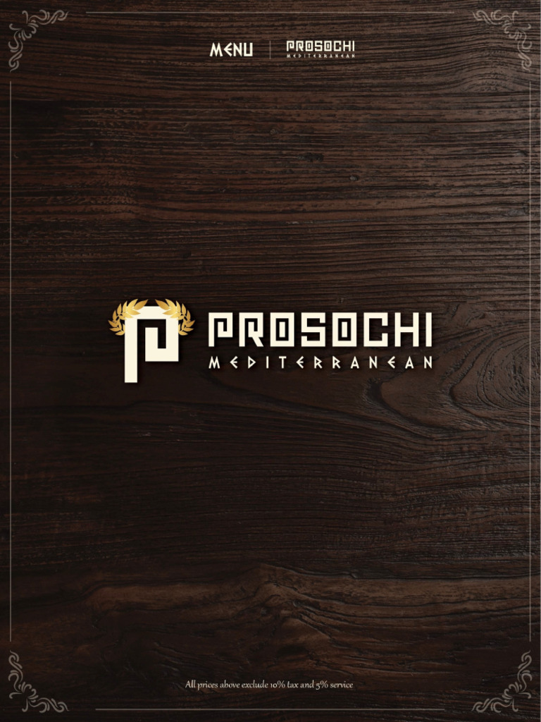 PROSOCHI Mediterranean Menu | PDF