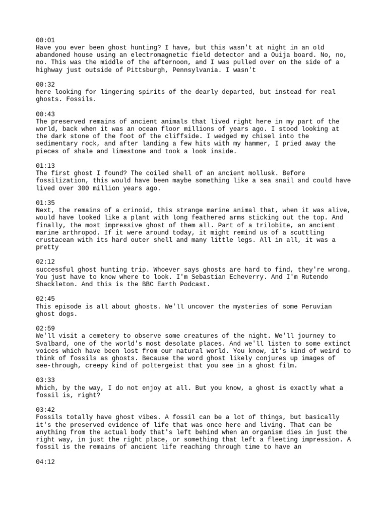1 Ghost Notegpt Transcript 1752400372765 | PDF | Zoology