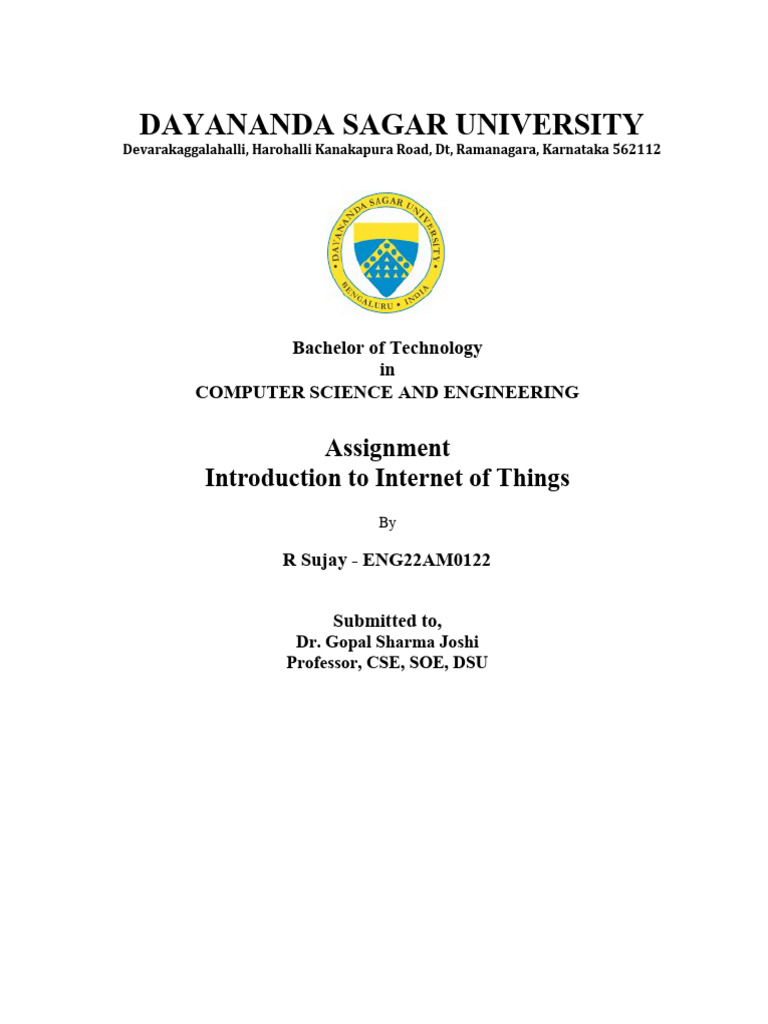 Assignment First Page | PDF