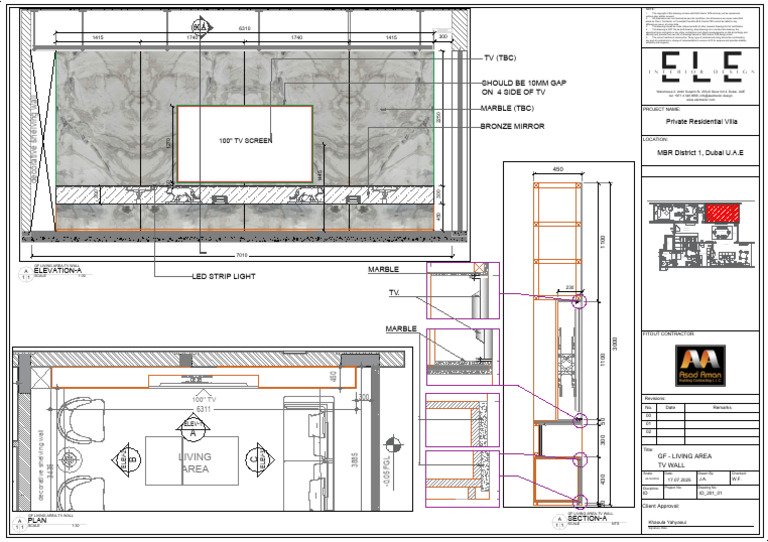 0542 - Gf-Living Area TV Wall Unit Layout-Ro2-170725 | PDF | Home