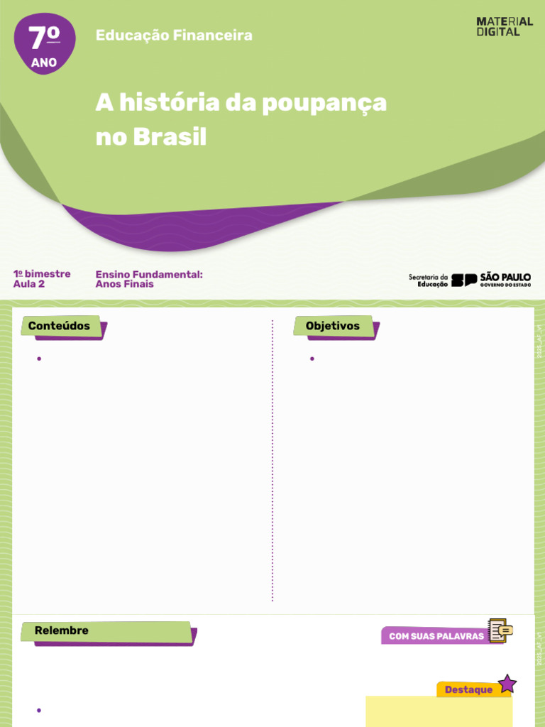 História da Poupança no Brasil | PDF | Salvar | Dinheiro
