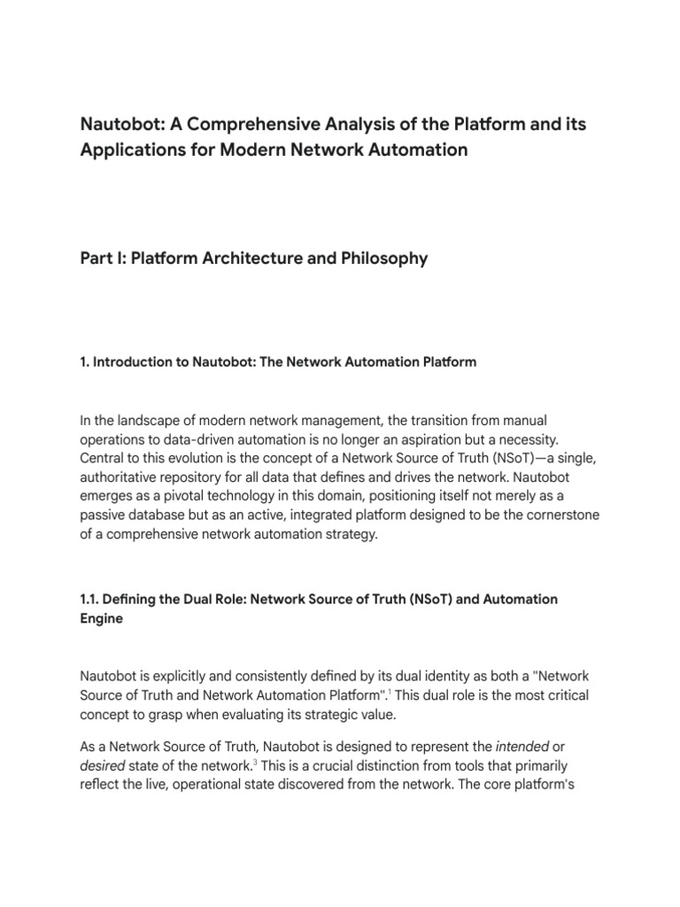 Nautobot: Network Automation Insights | PDF | Computer Network | Automation