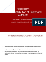 Federalism and The Distribution of Power and Authority