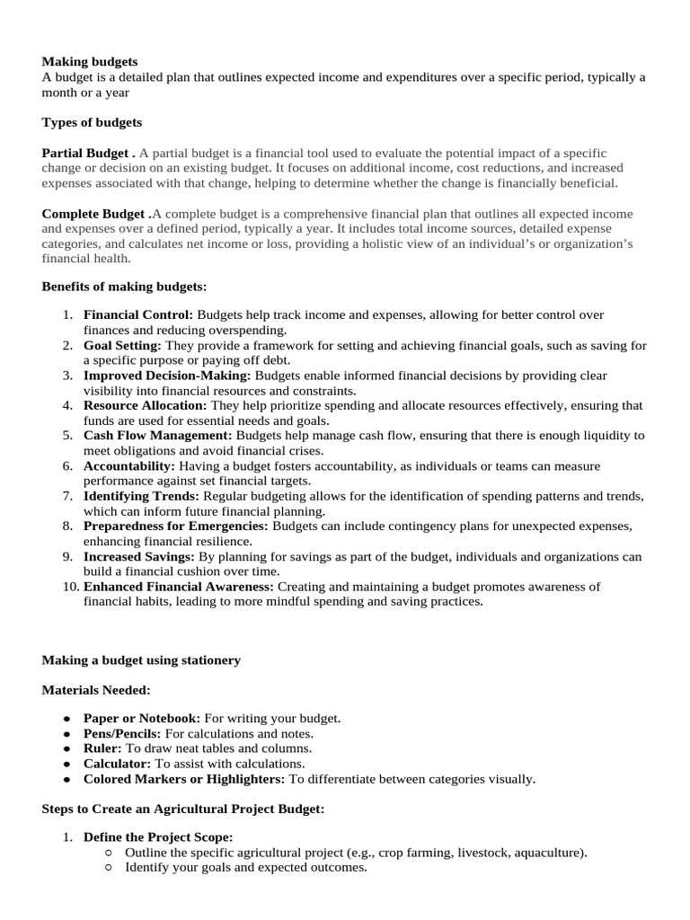 How to Create Effective Budgets | PDF | Budget | Expense