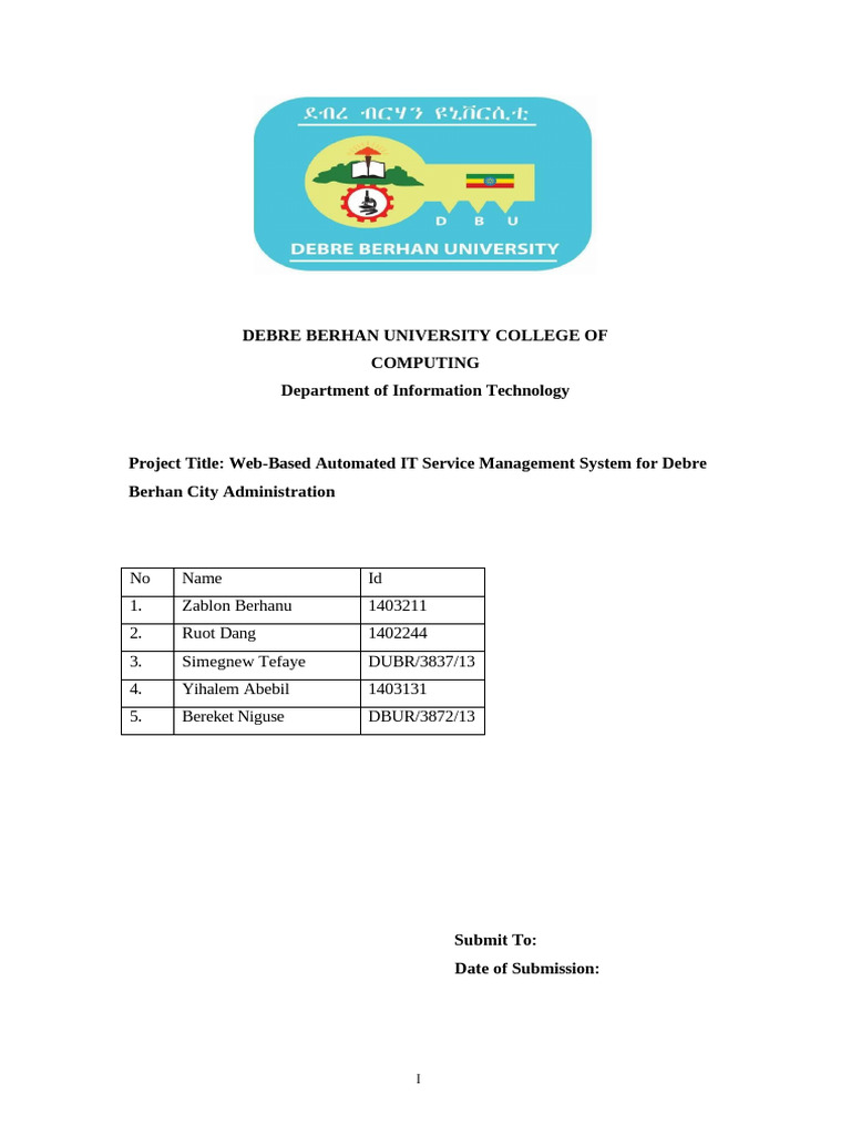 IT Service Management System Project | PDF | Use Case | Usability