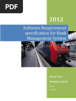 Software Requirement Specification For Bank Management System