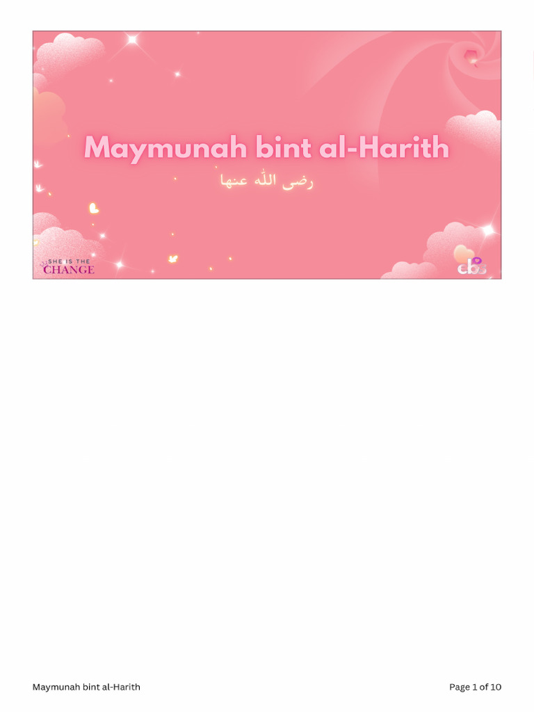 Maymunah Bint Al-Harith | PDF