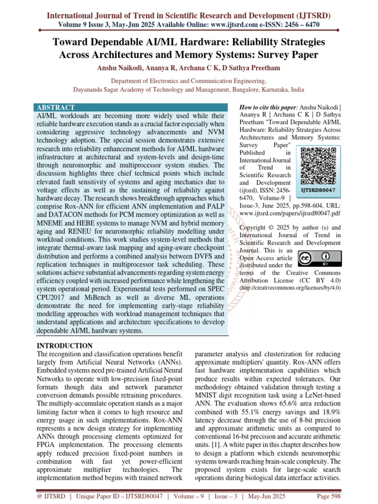 Reliable AI/ML Hardware Strategies | PDF | Computer Memory ...