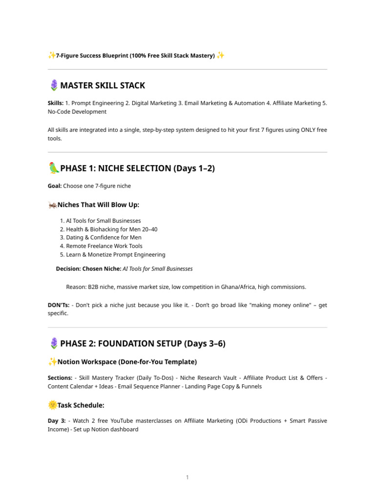 Seven Figure Skillstack Plan | PDF | World Wide Web | Internet & Web