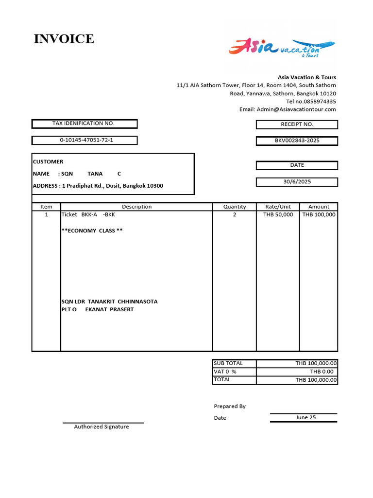 Invoice ต่างประเทศ | PDF