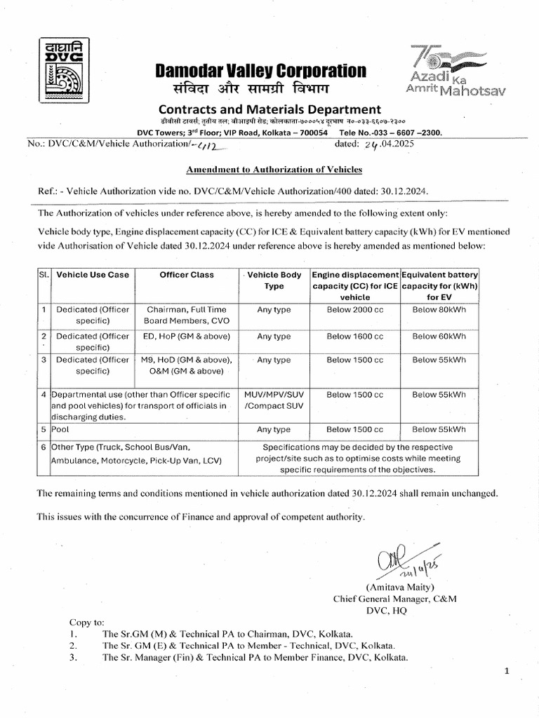 Vehicle Authorization Amendment Notice | PDF | Commercial Vehicles ...