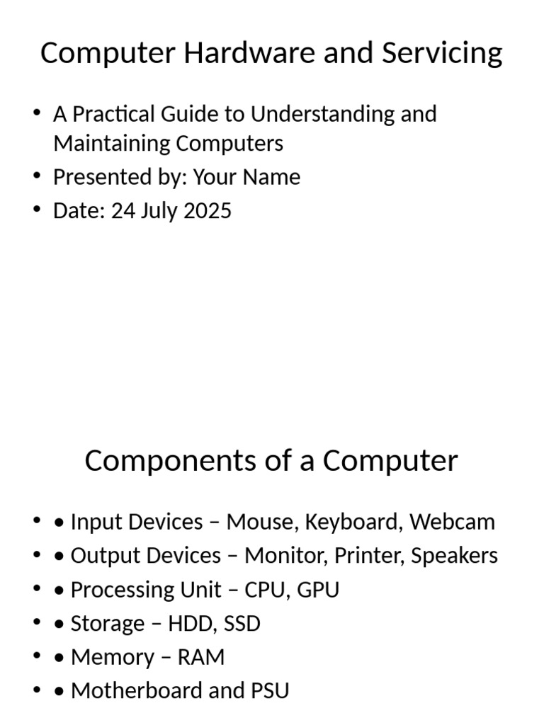 Computer - Hardware - and - Servicing - V2 Verif | PDF