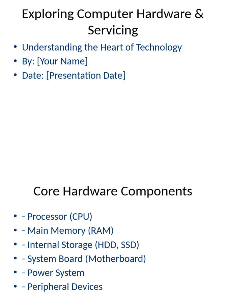 Computer Hardware Servicing Guide | PDF