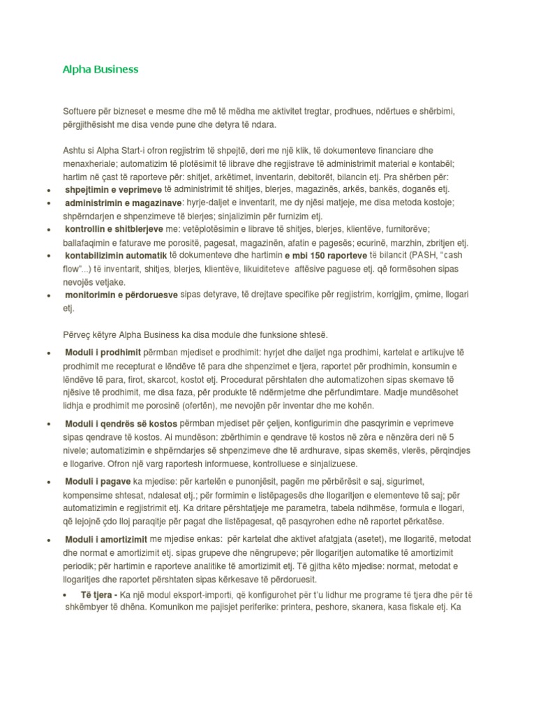 Alpha Business | PDF