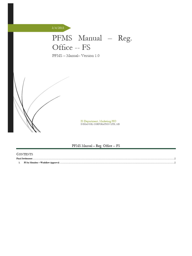 PFMS Workflow Approval Process Guide | PDF | Software Engineering ...
