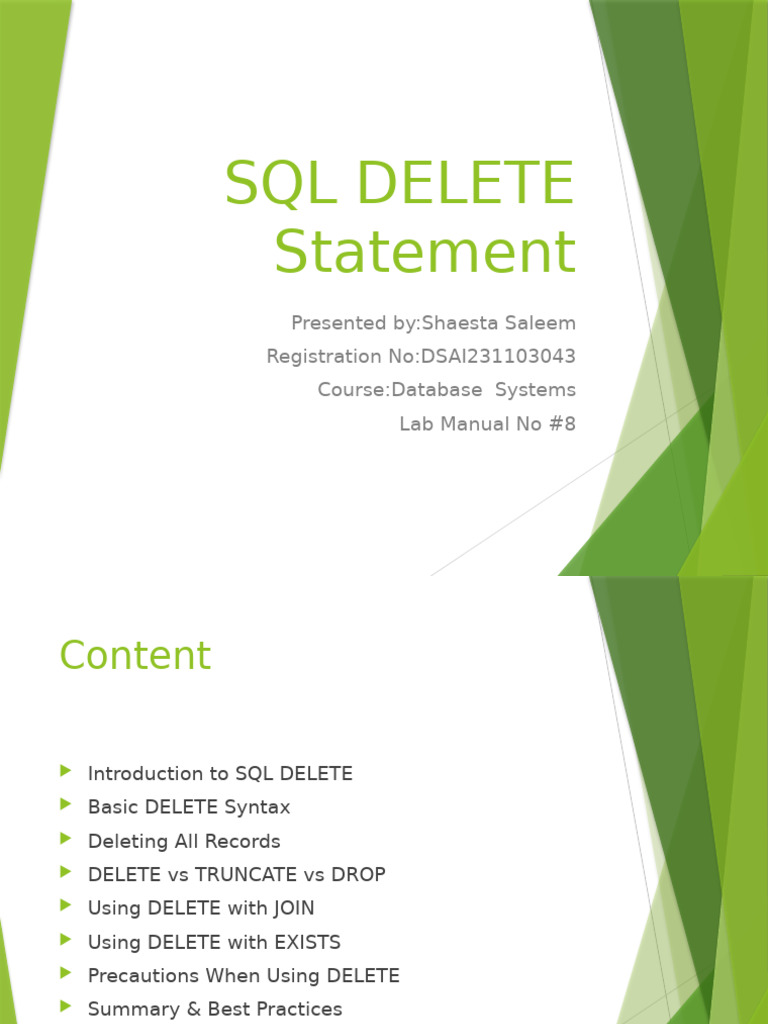 Importance of WHERE in SQL DELETE | PDF