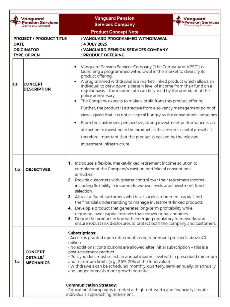 Vanguard Programmed Withdrawal PCN Final Draft | PDF | Retirement ...