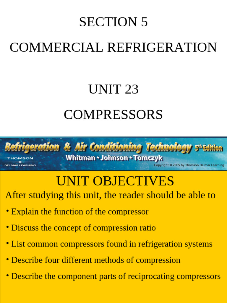 Hermetic Reciprocating Compressors Overview | PDF | Machines | Gas ...