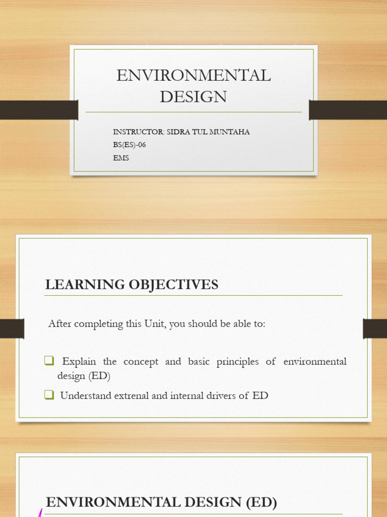 Environmental Design Principles and Benefits | PDF | Green Building ...