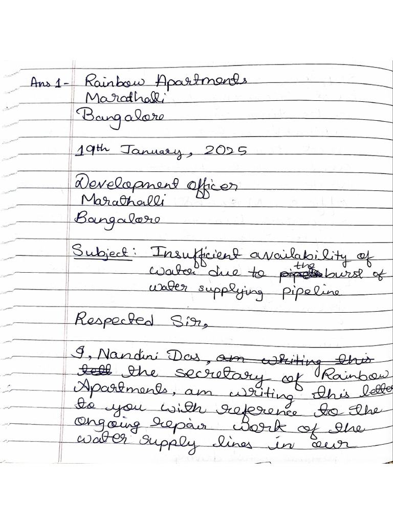 Letter Writing Examples | PDF