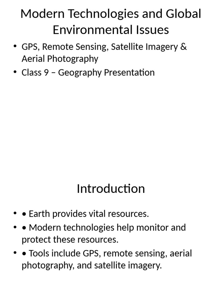 Modern Tech for Environmental Monitoring | PDF | Remote Sensing | Landslide