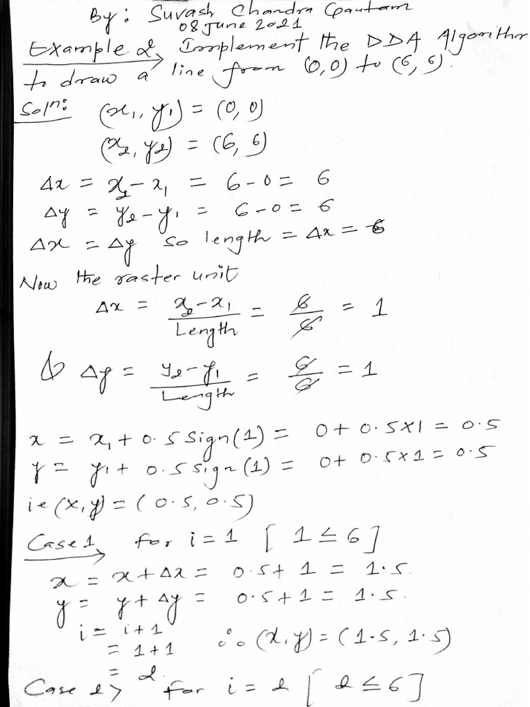DDA Algorithm LRM 24 July 2024 Part 2 | PDF