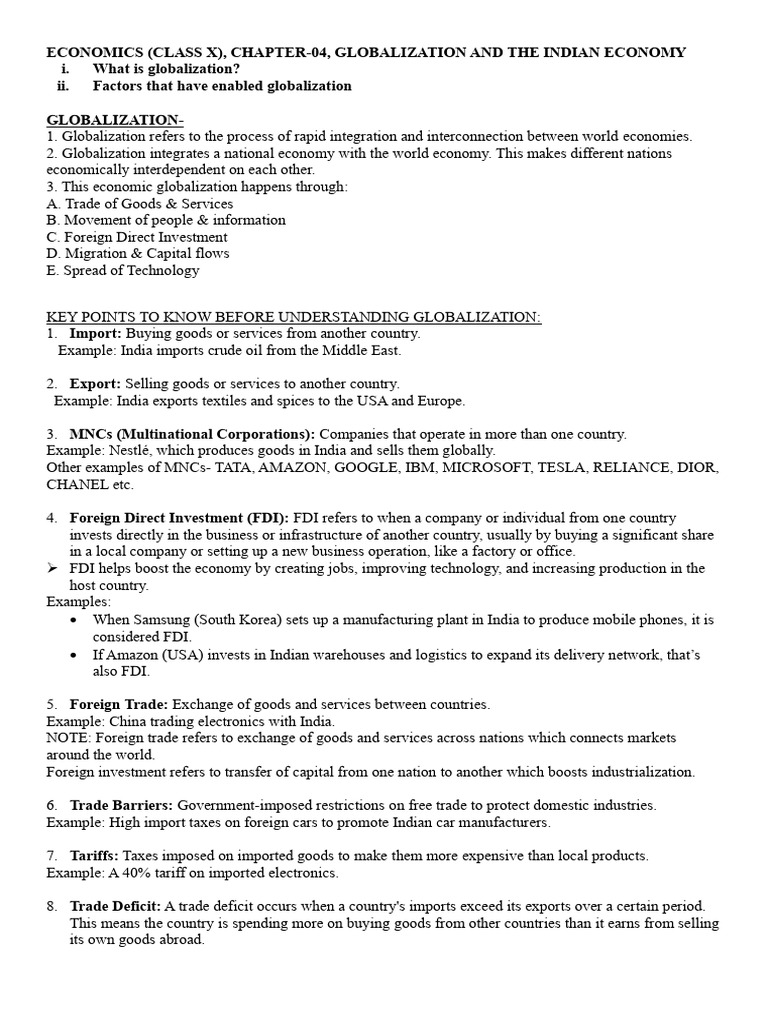 Eco Globalisation 10 | PDF | Globalization | Exports