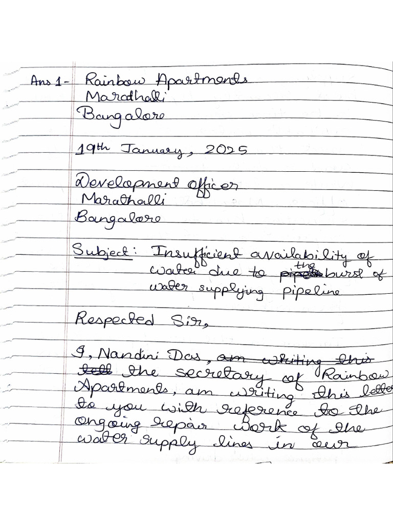 Letter Writing Example10 | PDF