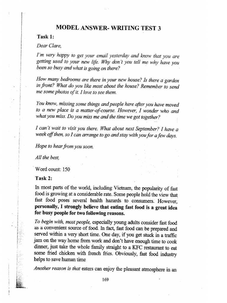 Test 3 Key Writing | PDF