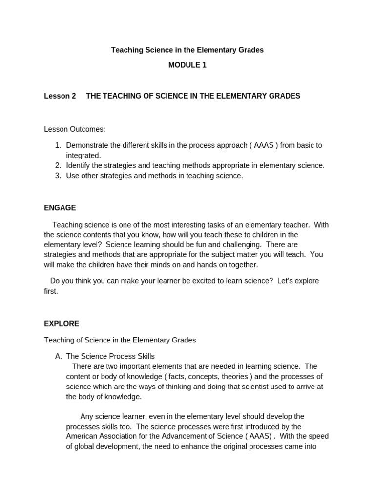 Teaching Science Strategies for Elementary | PDF | Science | Experiment