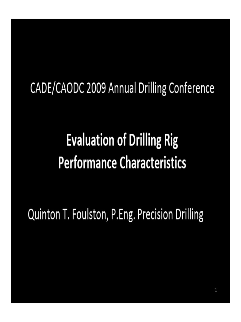 Drilling Rig Performance Metrics Analysis | PDF