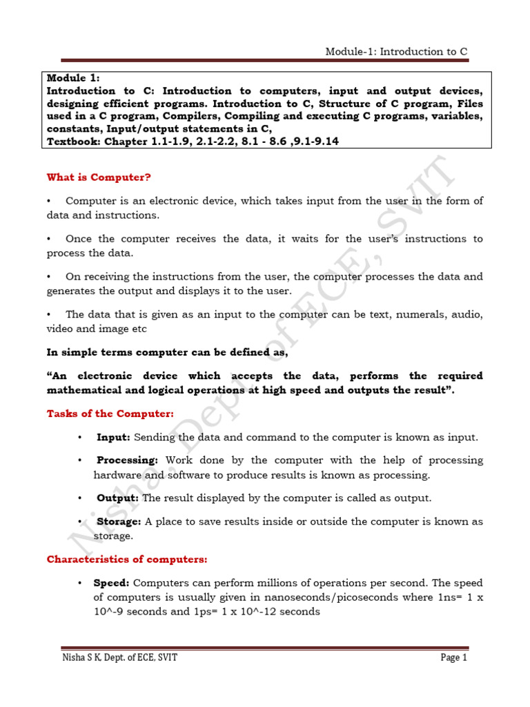 Introduction to C Programming Basics | PDF | Image Scanner | Computer ...