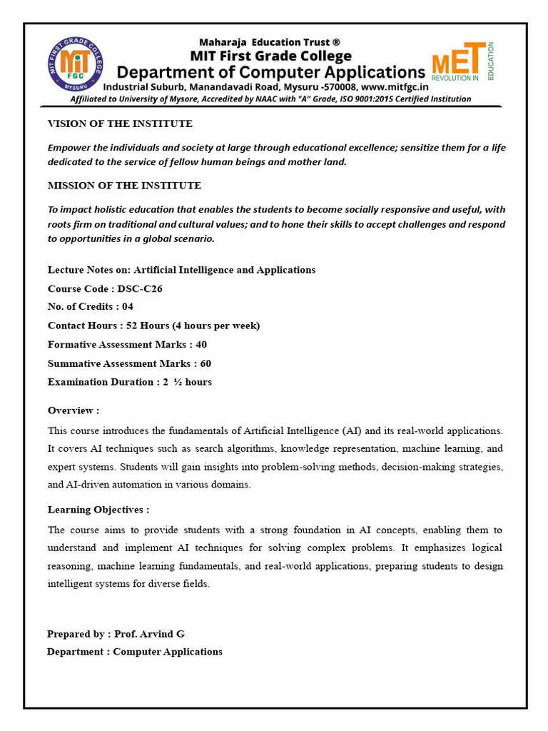 Artificial Intelligence Applications Pdf Artificial Intelligence