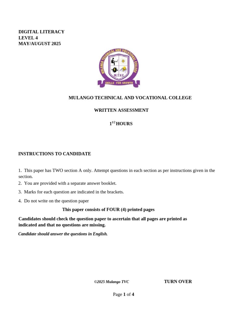 Digital Literacy Exam Instructions | PDF | World Wide Web | Internet & Web
