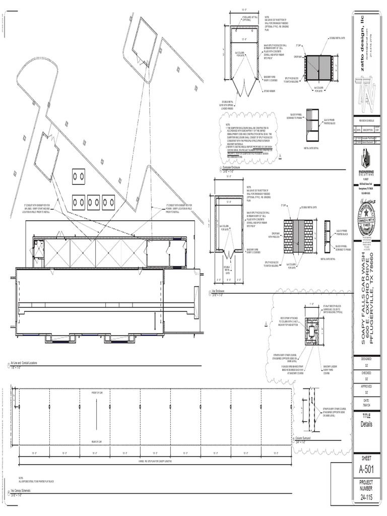 Dumpster Enclosure Design Details | PDF | Masonry | Materials