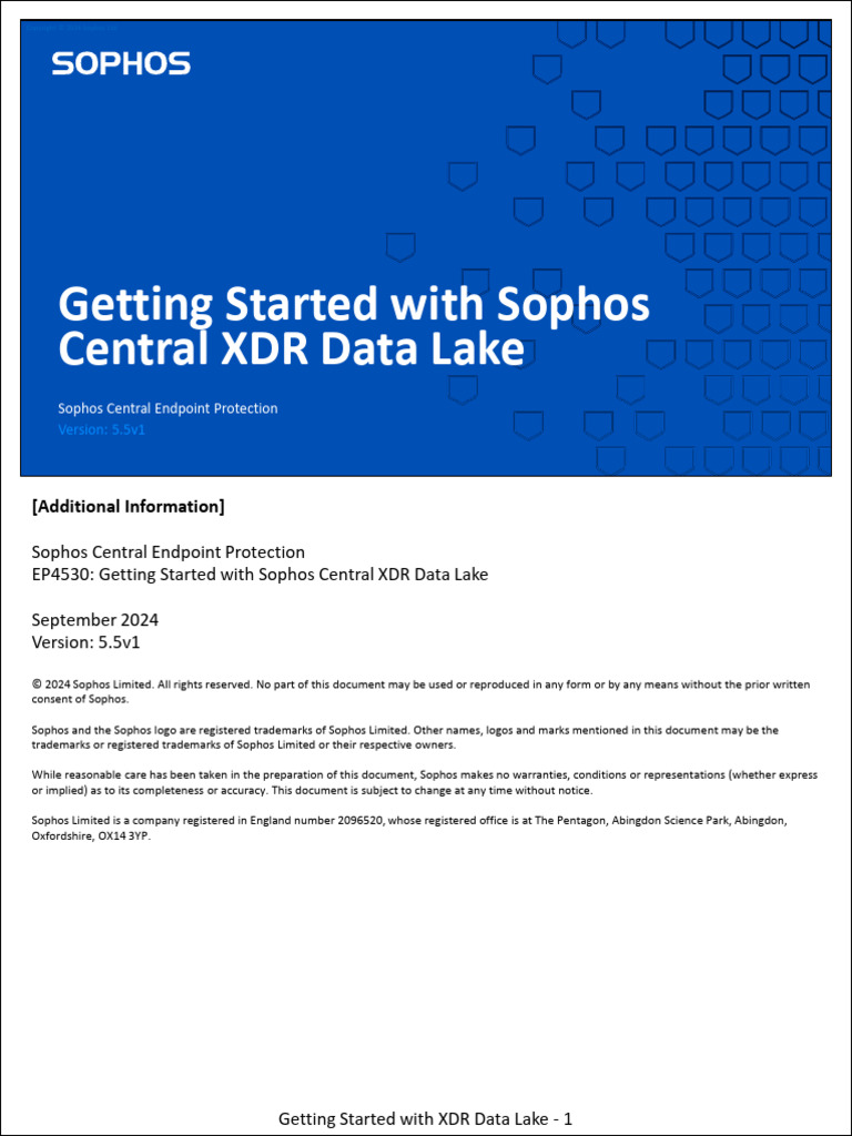 EP4530 5.5v1 Getting Started With XDR Data Lake | PDF | Data ...
