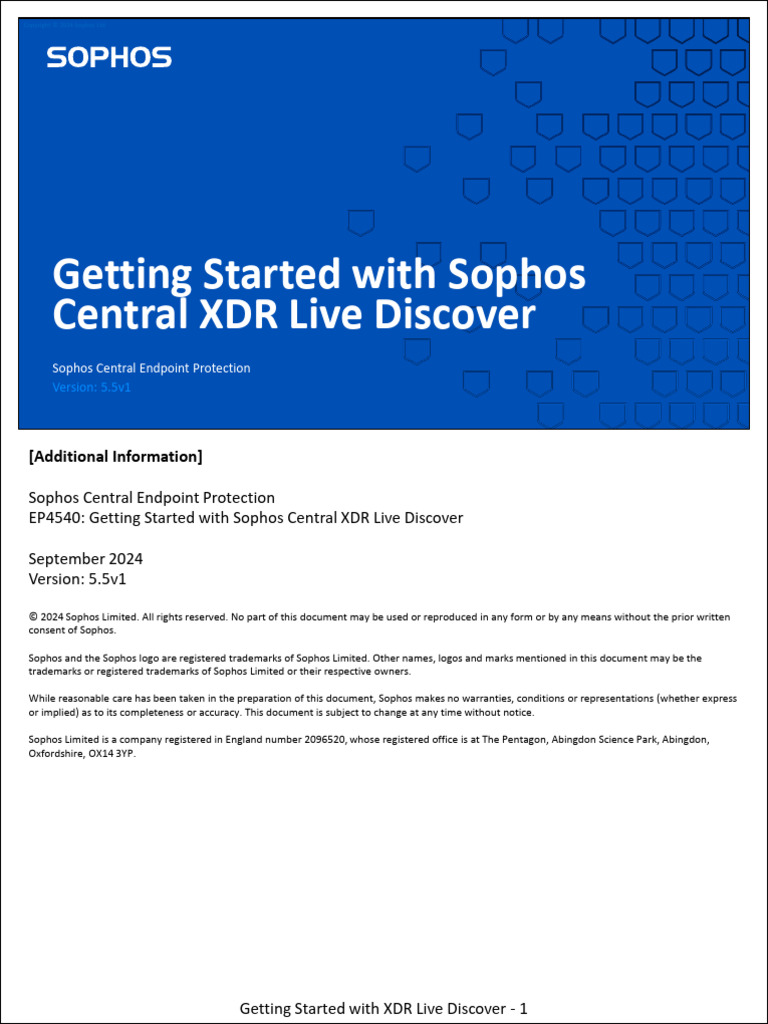 EP4540 5.5v1 Getting Started With XDR Live Discover | PDF | Computing ...