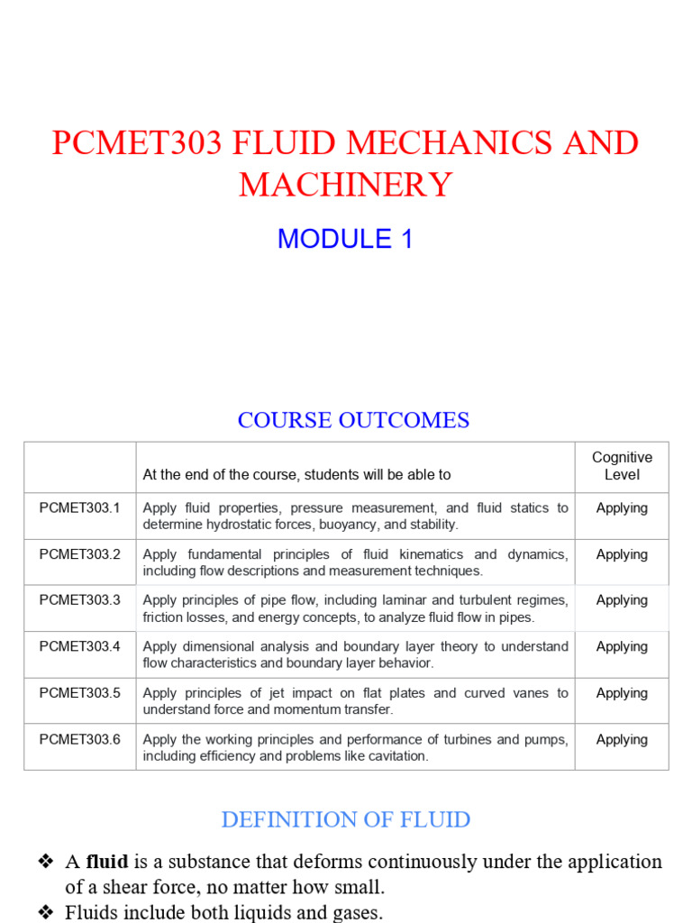 Fluid Mechanics and Machinery Overview | PDF | Fluid Mechanics | Viscosity