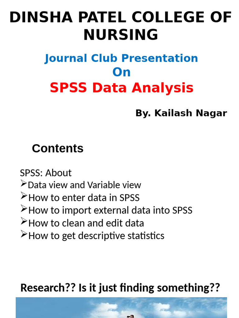 SPSS Data Analysis Guide for Nursing | PDF | Statistics | Spss