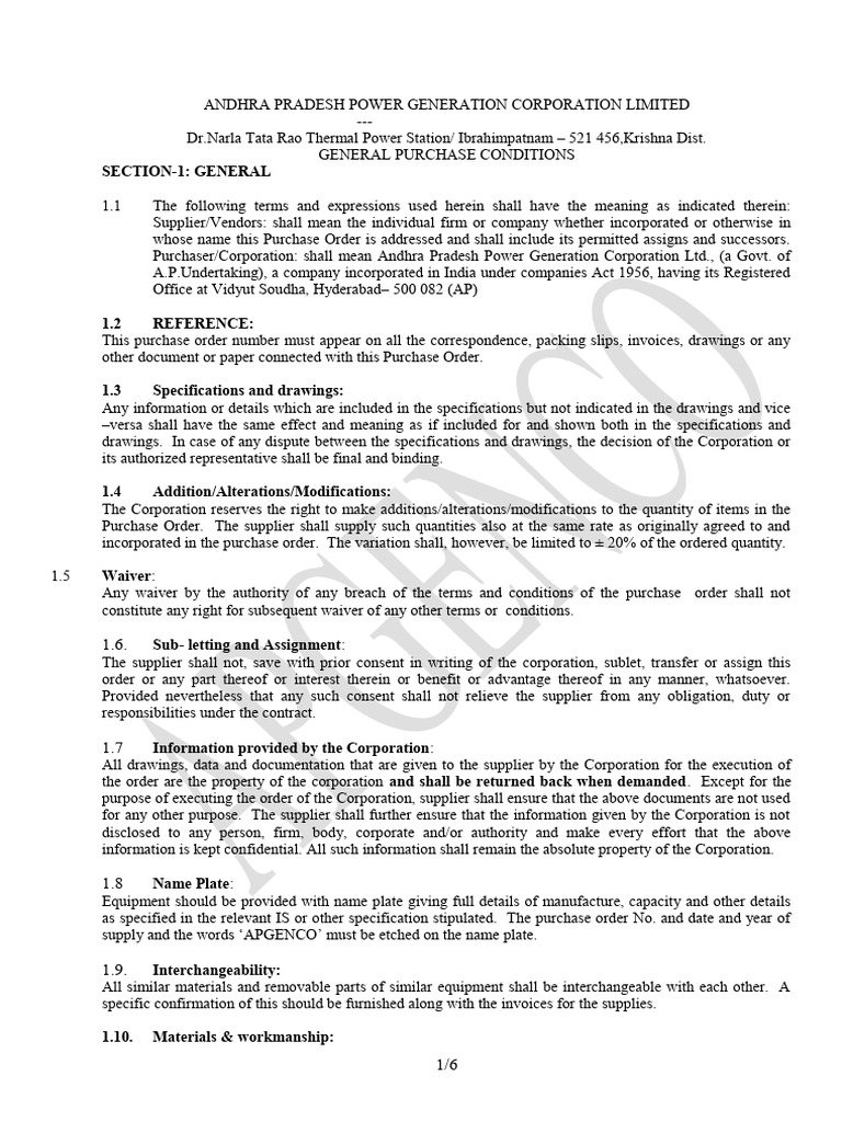 Andhra Pradesh Power Purchase Terms | PDF | Payments | Cheque