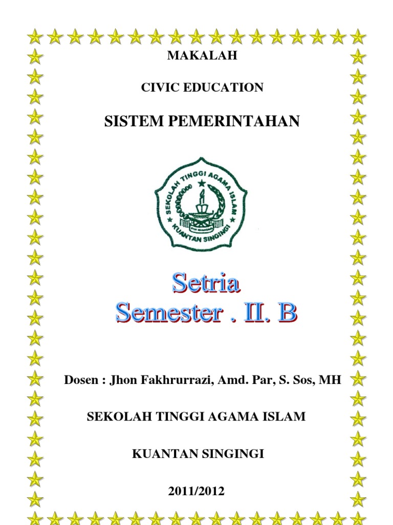 Contoh Makalah Pkn Tentang Sistem Pemerintahan Barisan