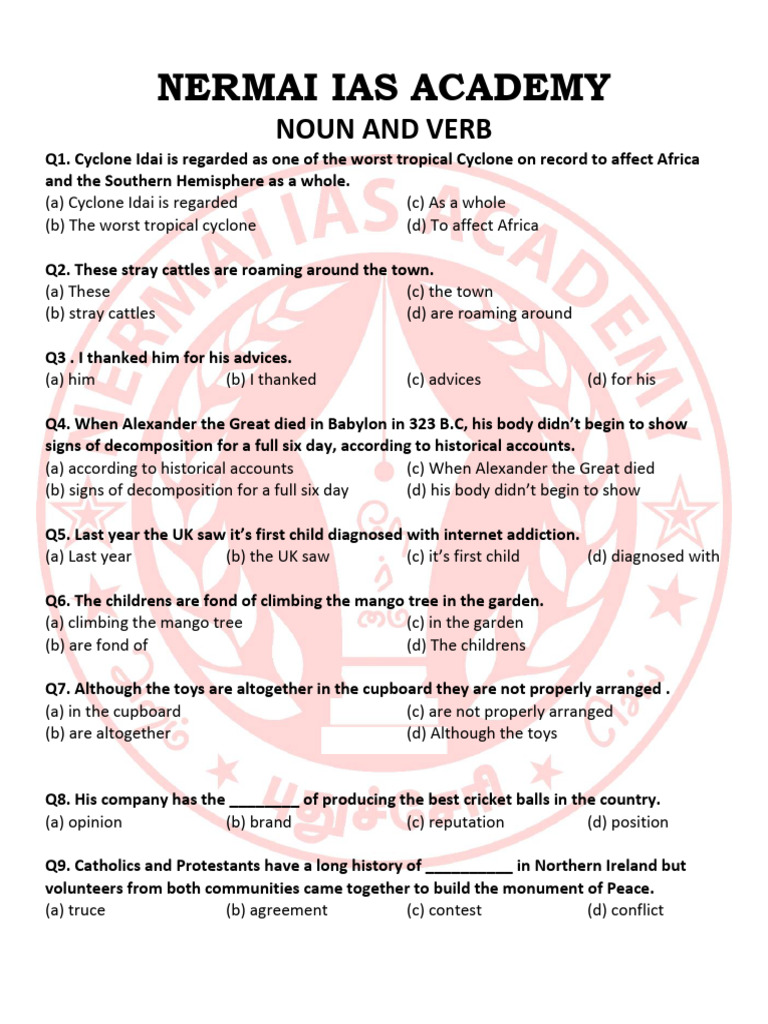 English Noun and Verb | PDF