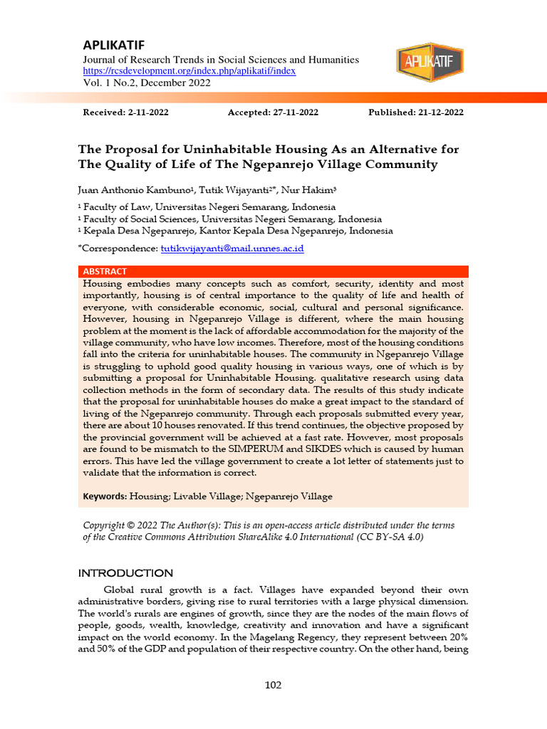The Proposal For Uninhabitable Housing A | PDF | Economic Inequality ...