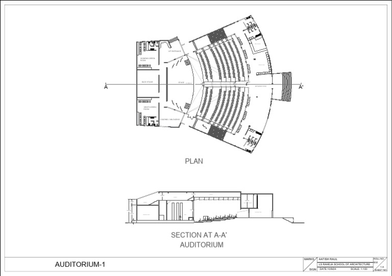 Auditorium Layout and Design Plan | PDF