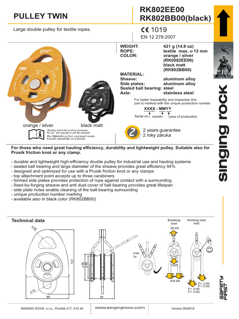 Durable Double Pulley for Textile Ropes | PDF | Mechanical Engineering ...