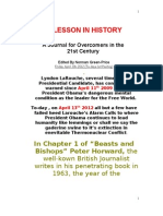 A Lesson in History: in Chapter 1 of "Beasts and Bishops" Peter Horward, The