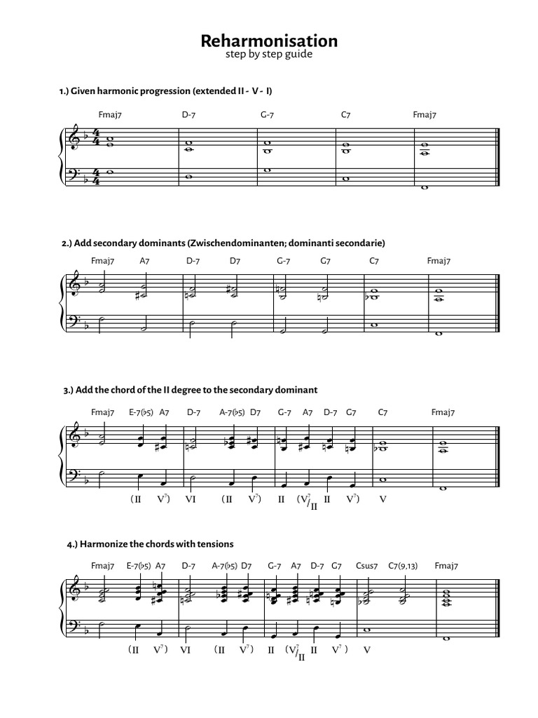 Skript Reharmonisation Step by Step | PDF