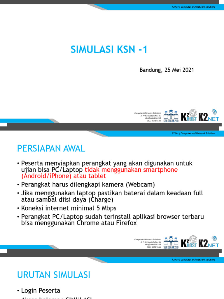Panduan Simulasi KSN K2Net 2021 | PDF