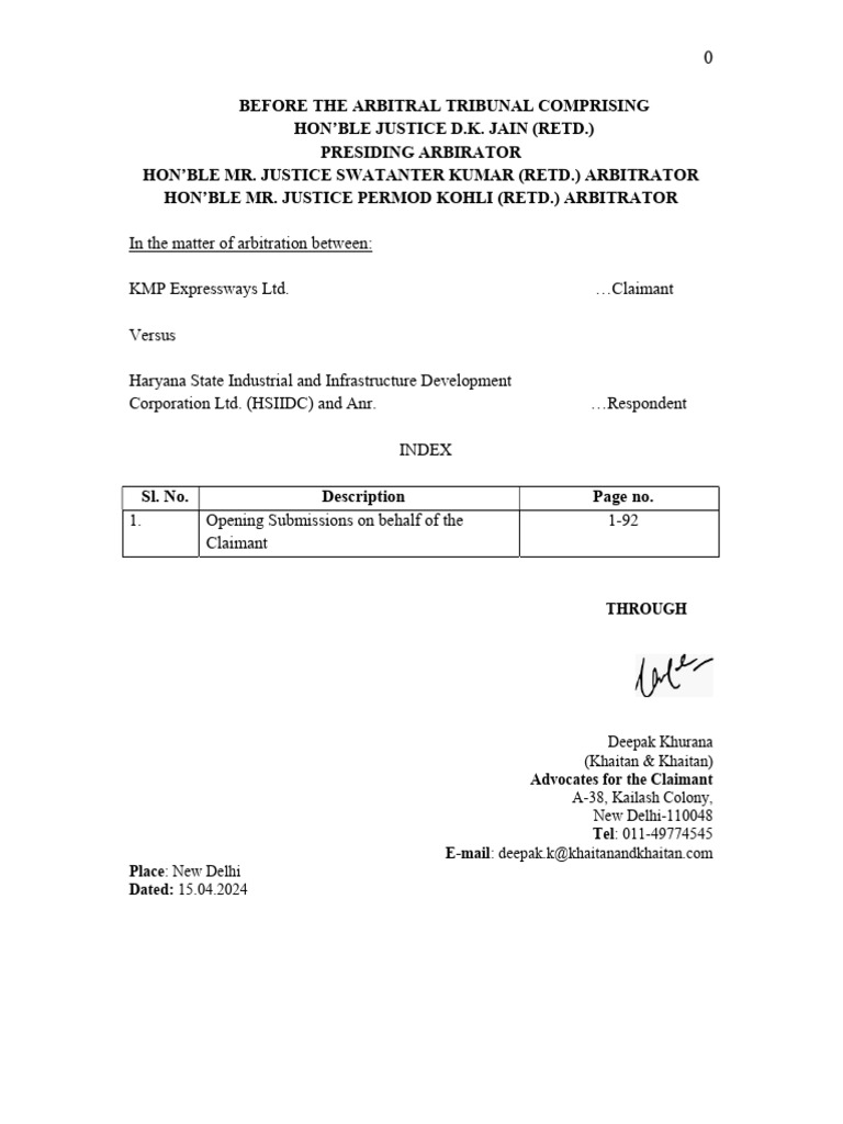 KMP Submissions 15 04 2024 | PDF | Clause | Disclaimer