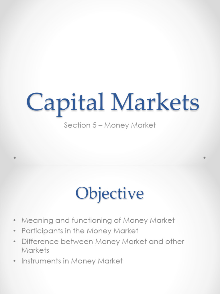 Understanding Money Market Instruments | PDF | Repurchase Agreement ...